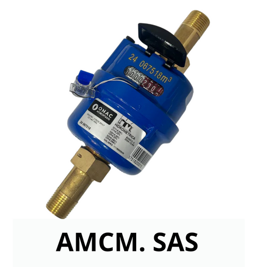 Medidor De Agua Tipo Volumetrico R200 De 1/2" Cuerpo En Bronce Calibrado